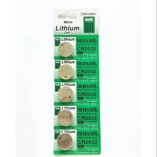 Baterai Kancing Maxell CR2032 CR 2032 baterai lithium 3V untuk kalkulator CMOS mainan jam tangan alat tes gula darah