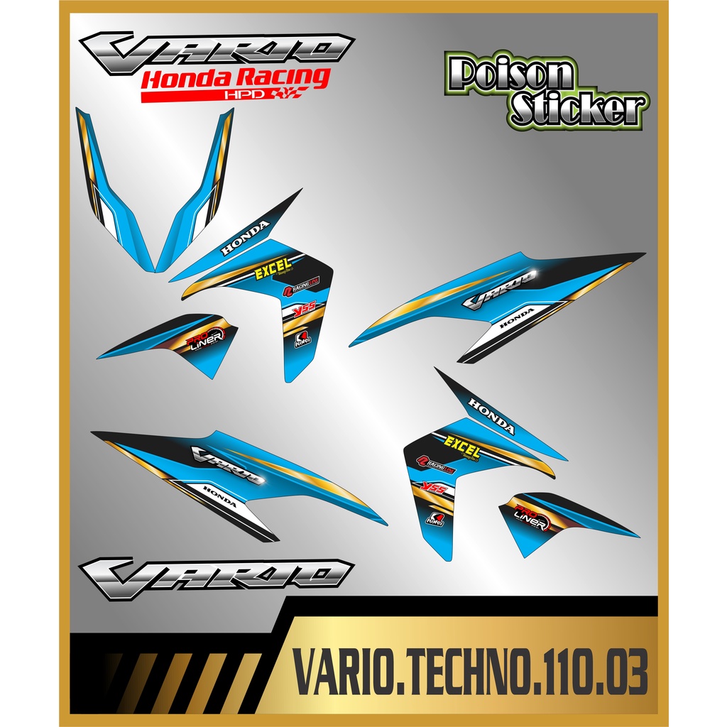 STRIPING STICKER VARIO TECHNO 110 STIKER VARIO TECHNO 110 NEW STICKER LIS LIST HONDA VARIO TECHNO 11
