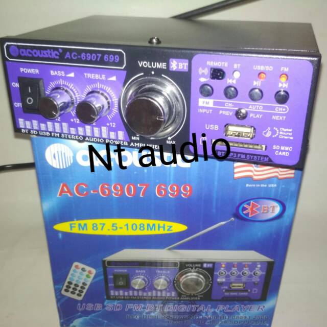 Amplifier acoustic AC 6097 699 BISA BLUETOOTH  AC /DC USB/MMC/FM