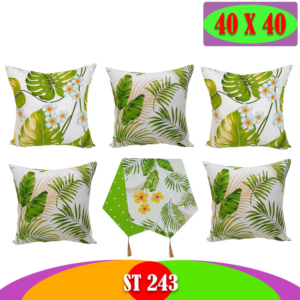 IBENK Colection - Paket Sarung Bantal Sofa + Taplak Meja - Table runner