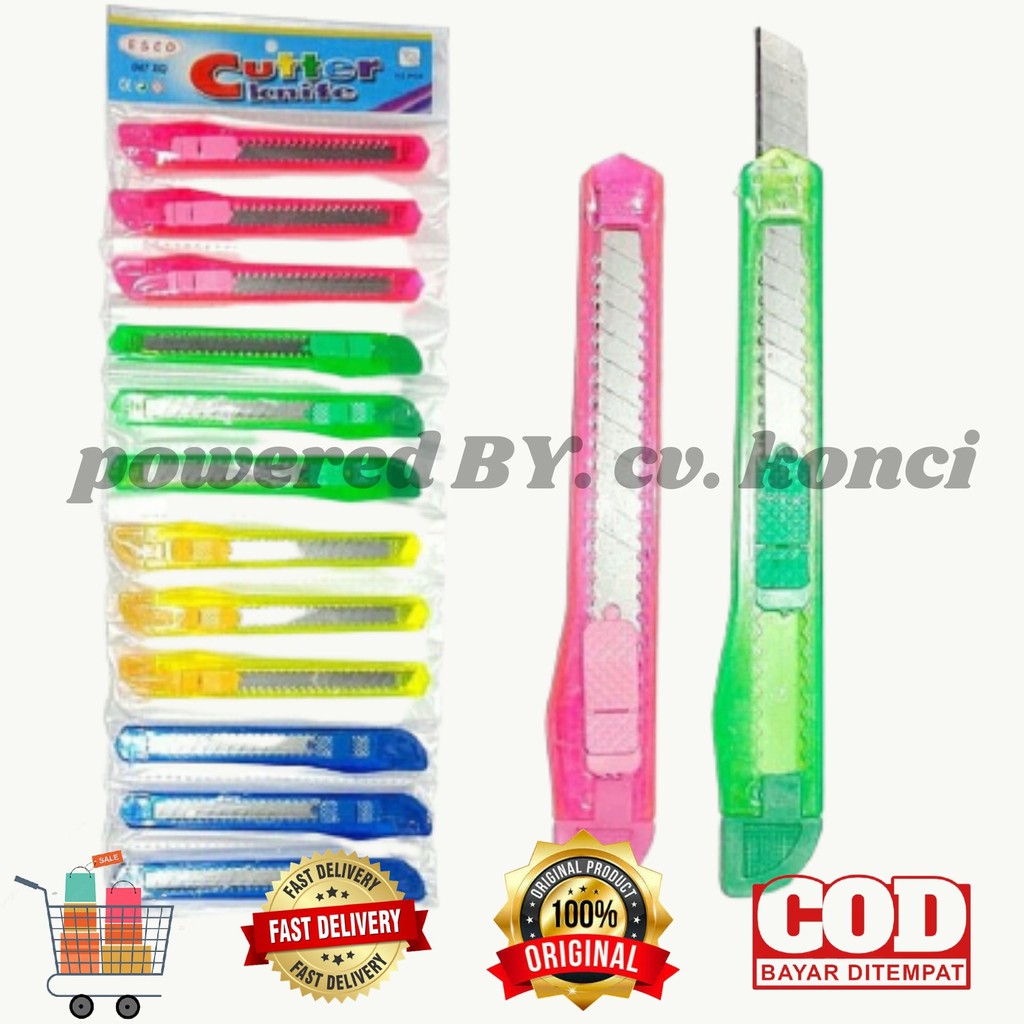 

Pisau piso cutter cuter kater kecil bening murah sae tech alat tulis perlengkapan kantor