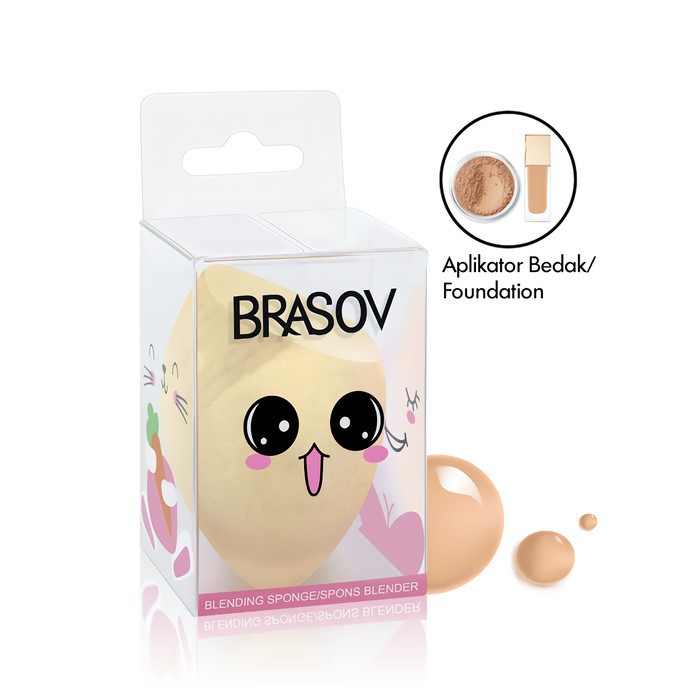 BRASOV - Beauty Blender | Tear Drop | spons blending sponge warna random