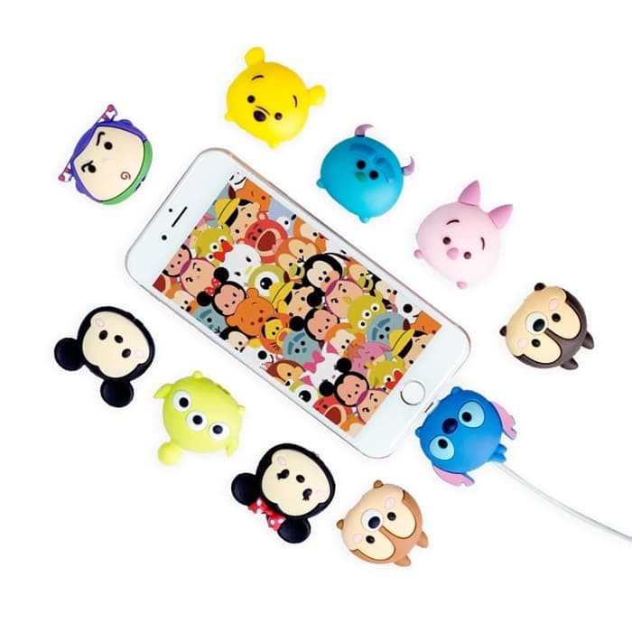 CABLE BITE Pelindung Ujung Kabel Cord Protector Saver Kartun Karakter Disney Tsum Tsum