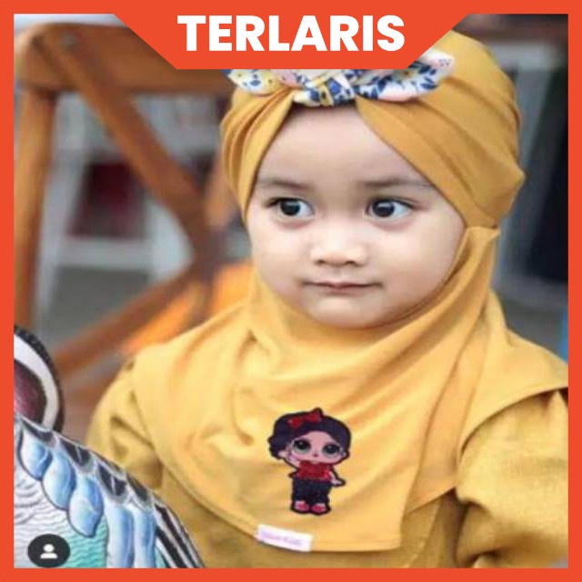 JILBAB ANAK BAYI LUCU LOL LED MUSIK 0-2 TAHUN PITA SIMPUL