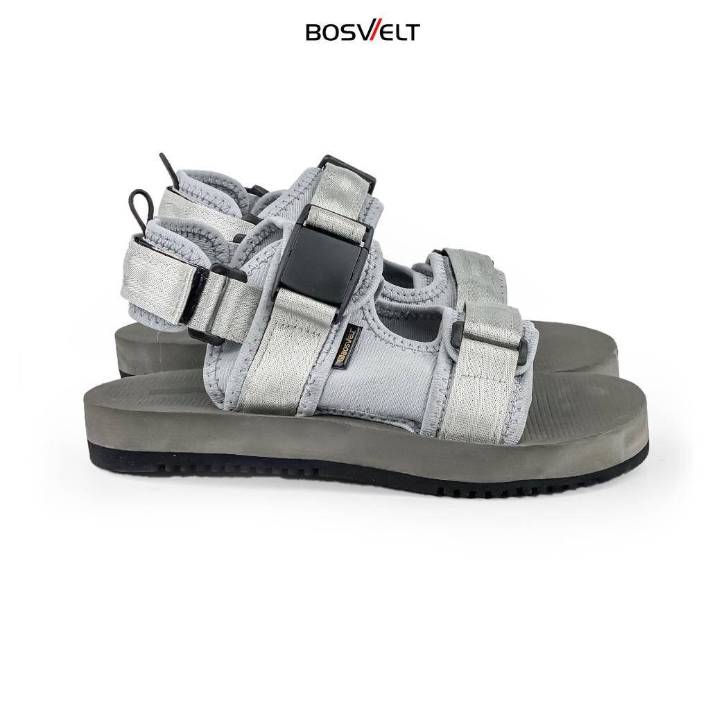 Bosvelt Original - Sandal Traveling Pria / Sendal Gunung / Flip Flop - Voka V2 Grey
