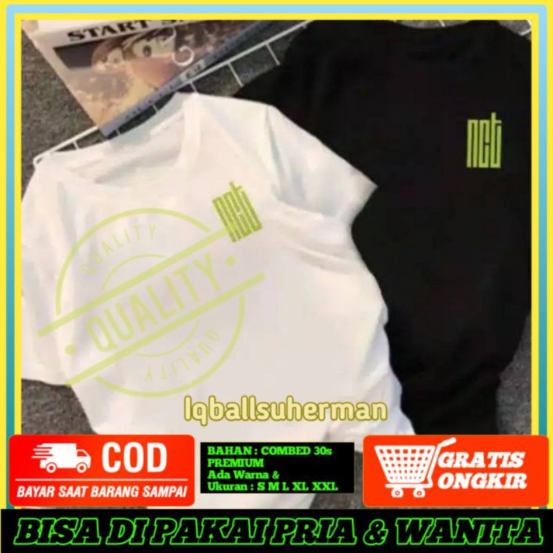 KAOS DISTRO PREMIUM nct logo hijau KAOS KPOP NCT KAOS NCT BAJU KPOP NCT BAJU NCT