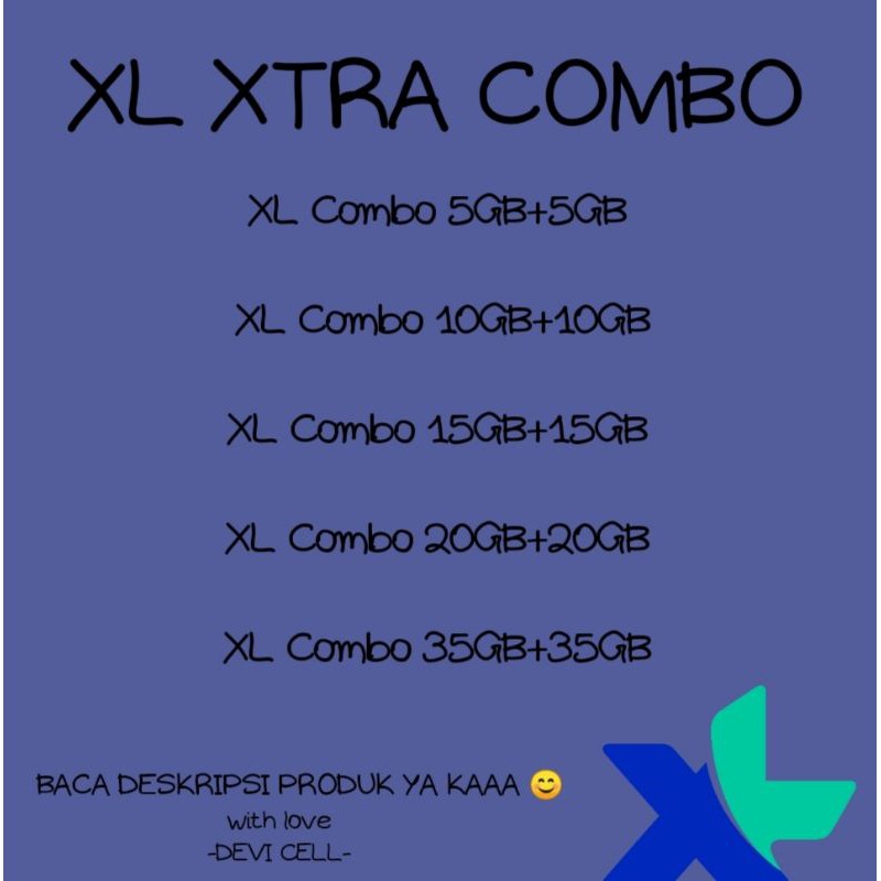 Jual Paket Internet Xl Xtra Combo Dan Xtra Combo Vip Indonesia Shopee Indonesia