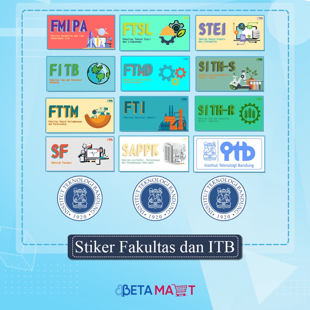 Jual Stiker Itb Dan Fakultas Fakultas Di Itb | Shopee Indonesia