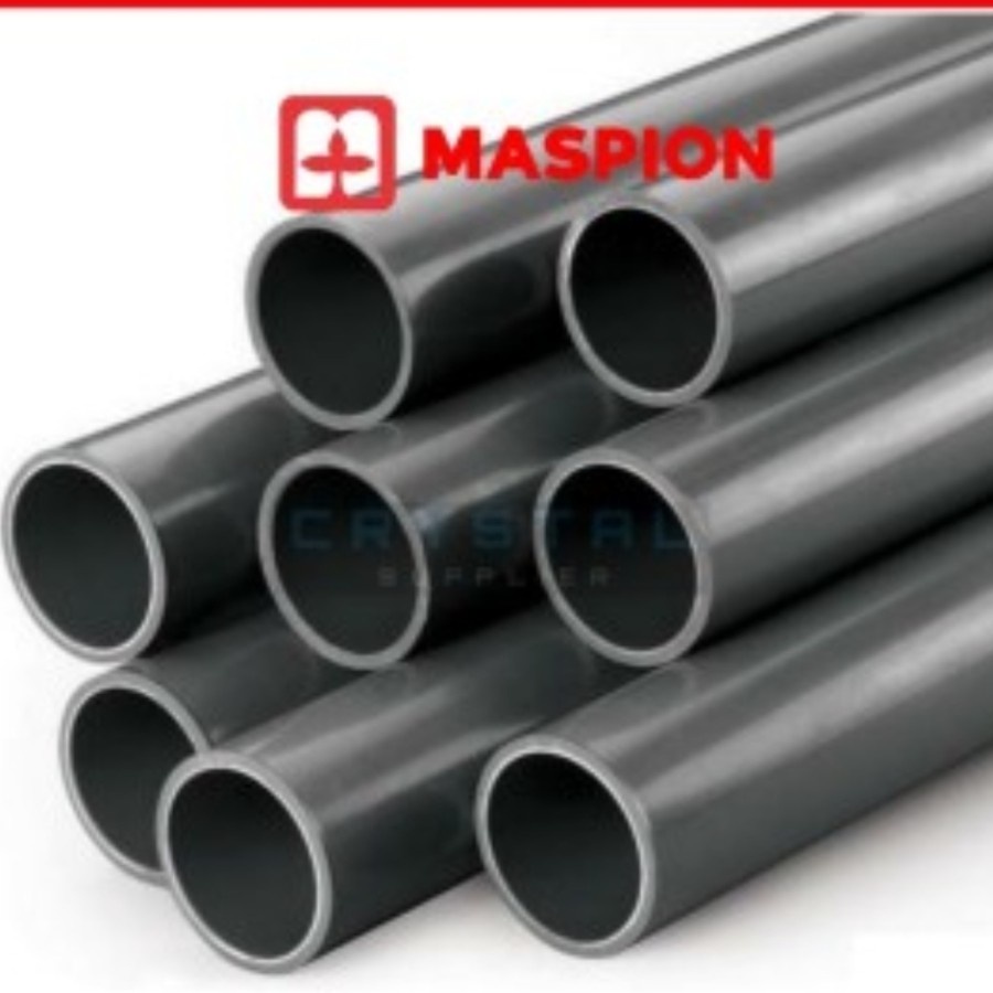 Pipa 2.5 m PVC Maspion Abu // Paralon PVC 2500cm