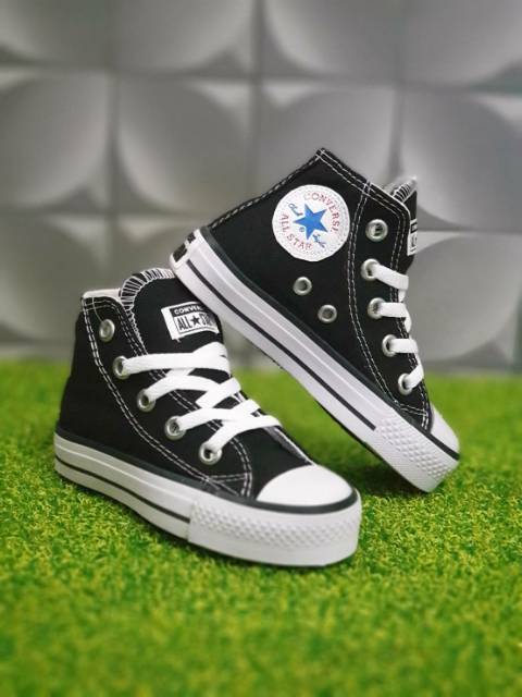 BEST SELLER!! SEPATU ANAK CONVERSE ALL STAR MODEL TINGGI / SEPATU SEKOLAH ANAK / SEPATU ANAK LAKI LAKI / SEPATU ANAK PEREMPUAN / SEPATU SEKOLAH HITAM