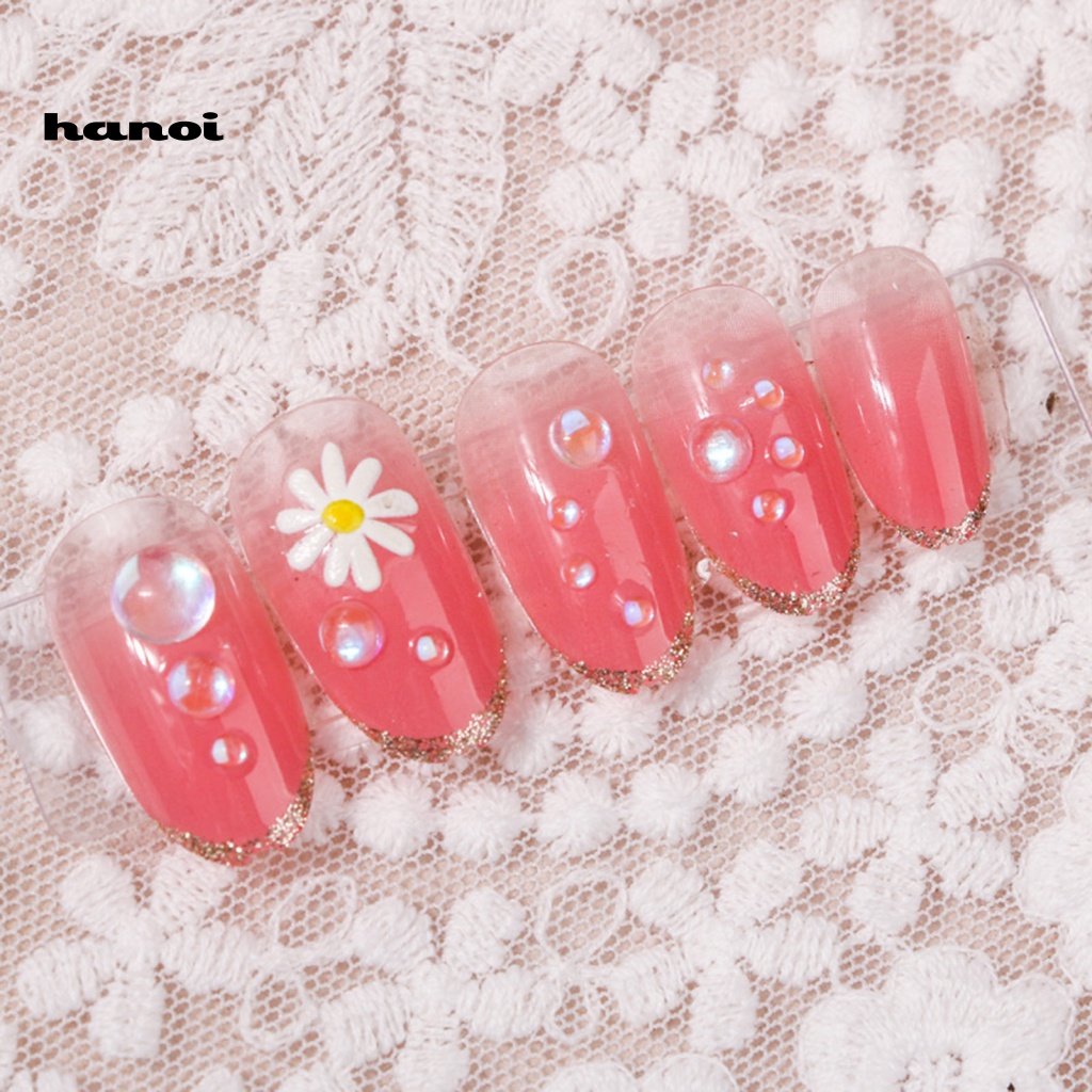 Han 1 Kotak Berlian Imitasi Berkilau Untuk Dekorasi Nail Art Charms