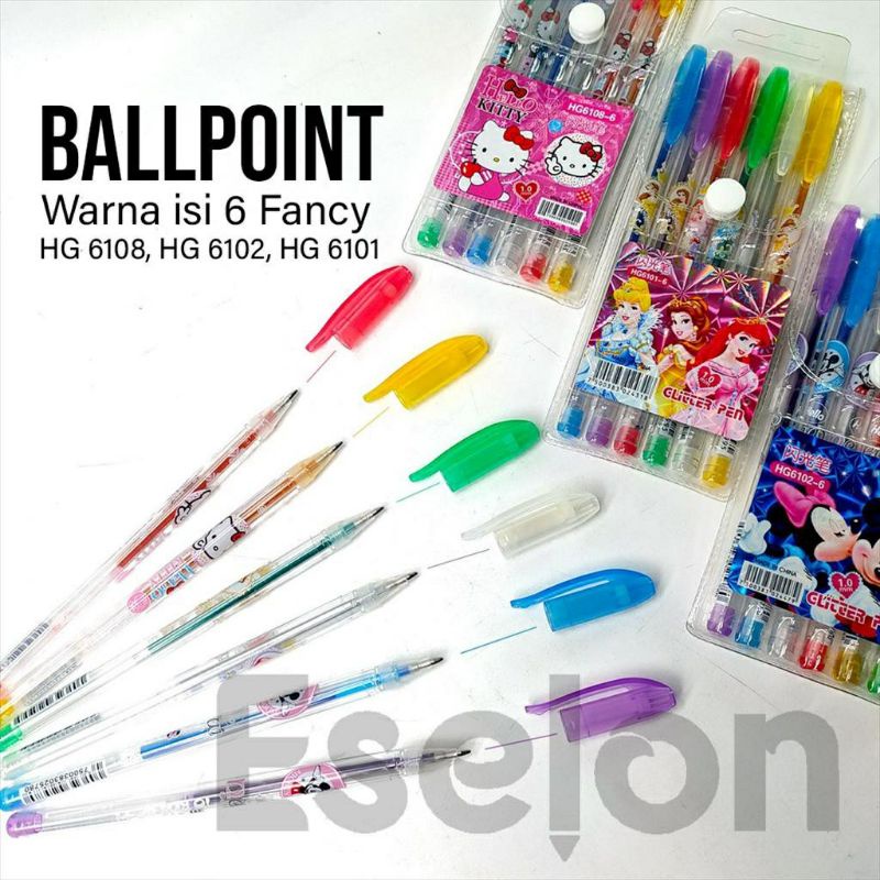 

Pulpen gel GLITTER warna-warni / harga 1 pcs warna pulpen Glitter pen karakter lucu imut