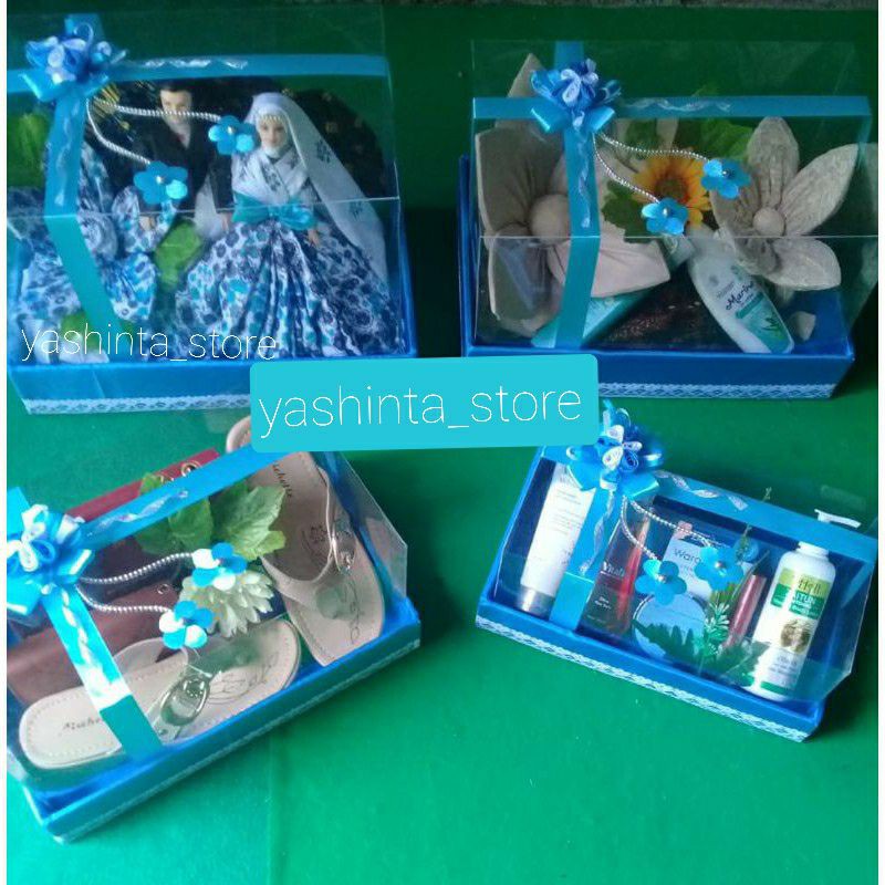 paket 4 parsel nikah murah/ hias mahar seserahan pernikahan alat sholat,tas sepatu,kosmetik/mahar