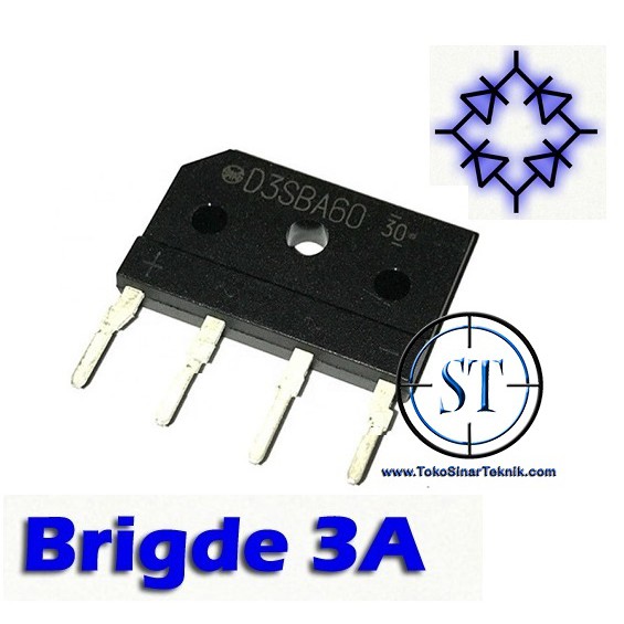 Dioda Bridge 3A Sisir 700V Jembatan Rectifier KBP307 Rangkaian 4 Dioda