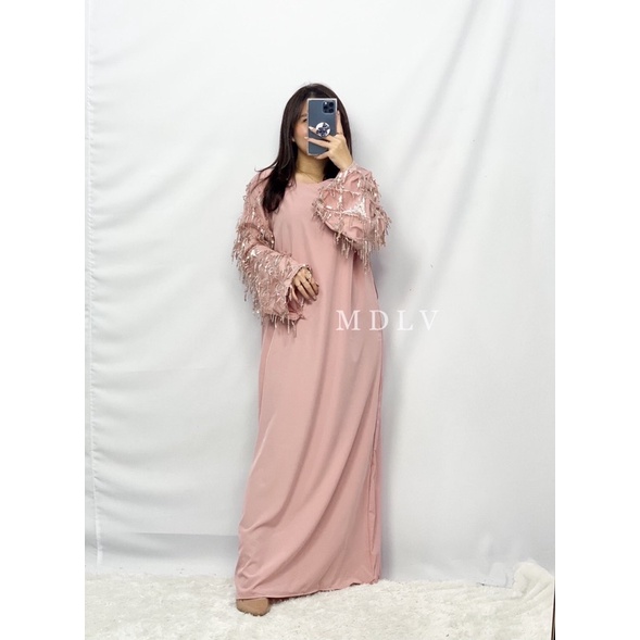 MDLV ~ 04490 Kanza Blink Maxi Dress Maxi Dress Gamis Muslim Gamis Import Fashion Import