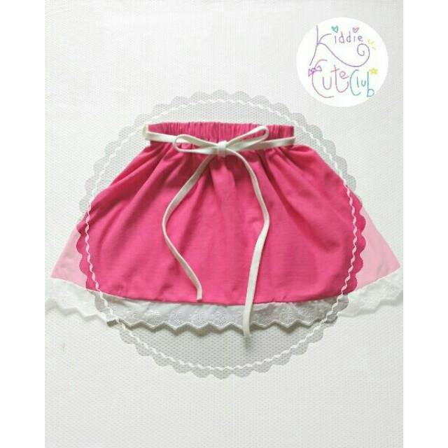 [Rok Anak] Fanta Pink Bubblegum Lace Skirt