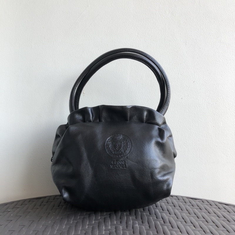 PRELOVED Tas Ala Brand Gianni Versace | Top Handle Bag | Handbag | Black