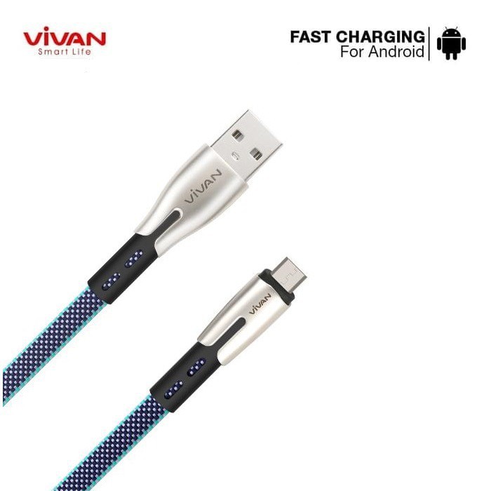 Kabel Data Vivan Fast Charging BTK-M 2.4A For Micro USB Data Cable - Garansi Resmi 1 Tahun