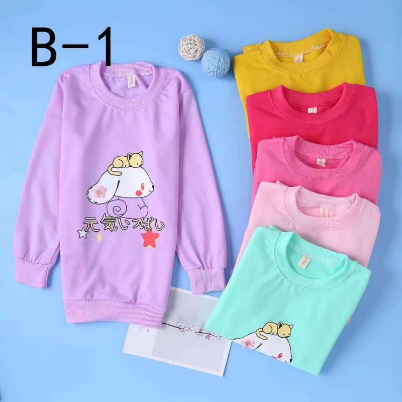 Kode: SIPO Atasan Anak Perempuan Import 4-11 Tahun Sweater Anak Import 100% kaos Anak Perempuan