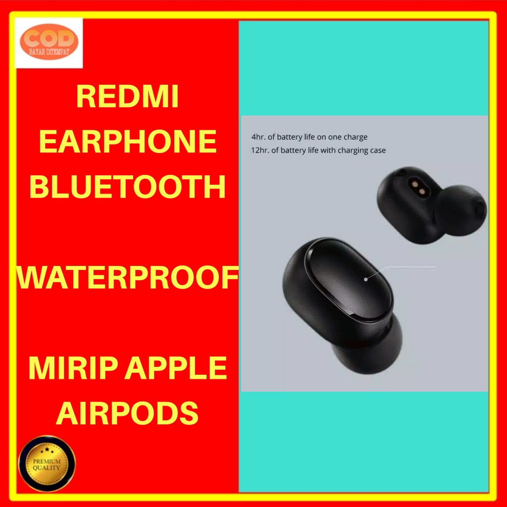[MURAH] REDMI AIRDOTS EARPHONE BLUETOOTH - HEADSET BLUETOOTH -  HEADPHONE - XIAOMI