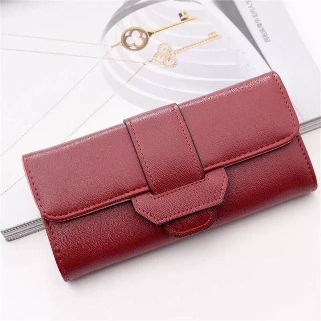 EV- 6017 DOMPET LIPAT KEPANG /DOMPET LIPAT PANJANG WANITA ASLI IMPORT-5