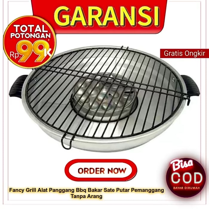 Fancy Grill Alat Panggang Bbq Bakar Sate Putar Pemanggang Tanpa Arang