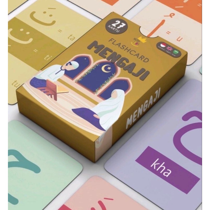 Kartu Belajar Anak / Flash Card Alphabet Angka Mengaji / Kartu Belajar