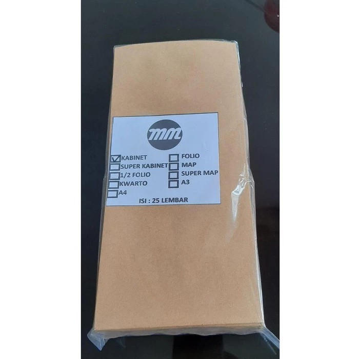 

Amplop Coklat MM 80gr ukuran kabinet isi 25 lembar