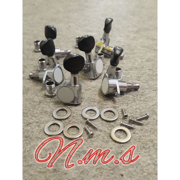 Driyer Grover Tuning Peg Tuning Key Tuner Machine Pemutar Senar Gitar Akustik 1 Set 6pcs Termurah