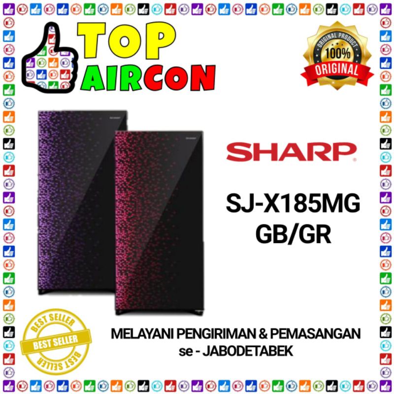 Kulkas SHARP SJX185MGGB lemari es 1 pintu SJX185MGGB garansi resmi