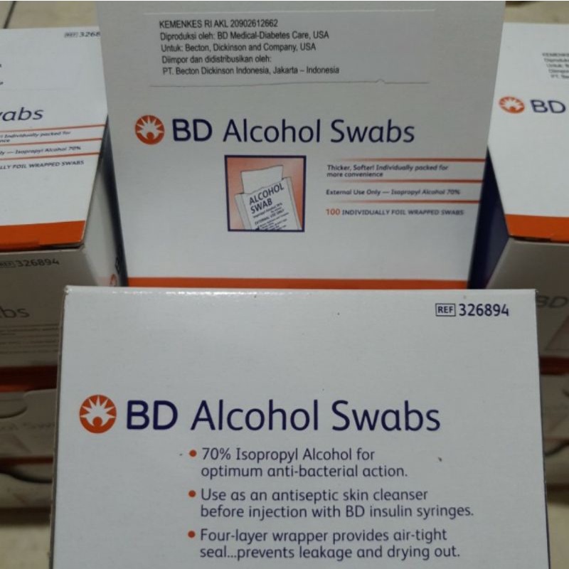 Alkohol Swab BD Kapas Alkohol Tisu Alcohol Pads