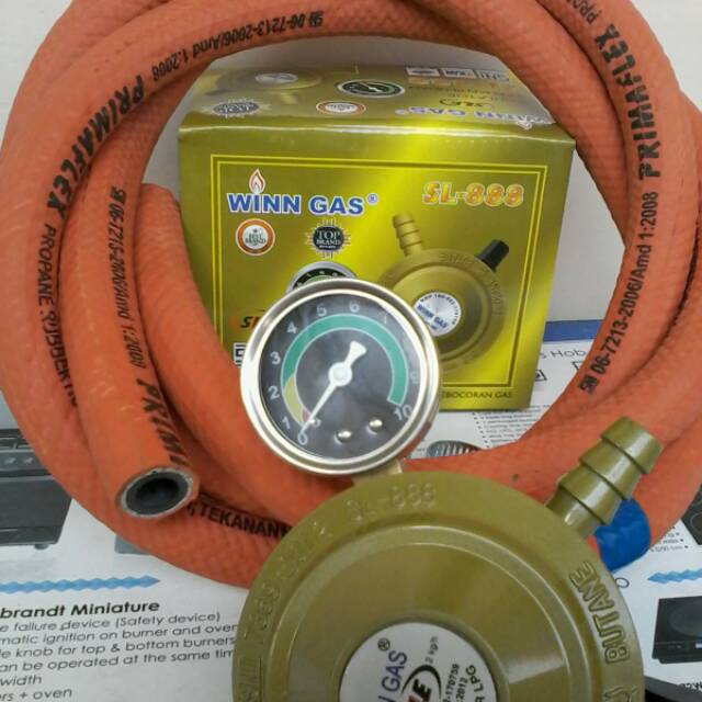 Regulator gas Matic Winn gas SLE 888 selang kompor primaflex Propane Rubber hose