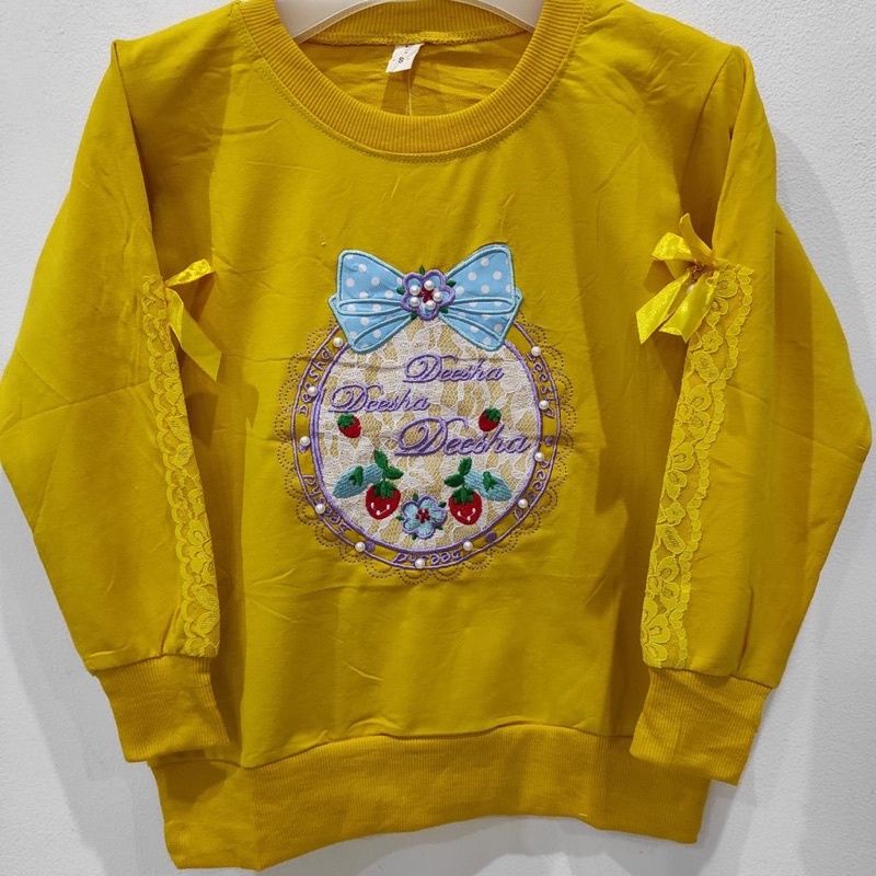 sweater anak import 2-12 tahun/atsan anak perempuan lengan panjang /ootd anak perempuan viral/outfit