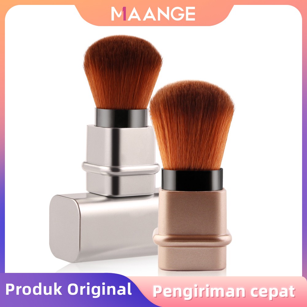 MAANGE 1PCS Brush Blush On Kuas Make Up Rias Dapat Ditarik Dengan Penutup 5436