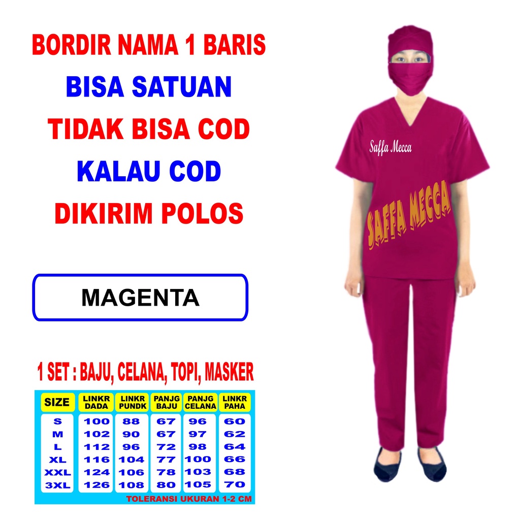 BAJU OKA BORDIR NAMA  / BORDIR NAMA  BAJU OKA / BORDIR BAJU OK / BORDIR NAMA  BAJU JAGA / TANPA COD