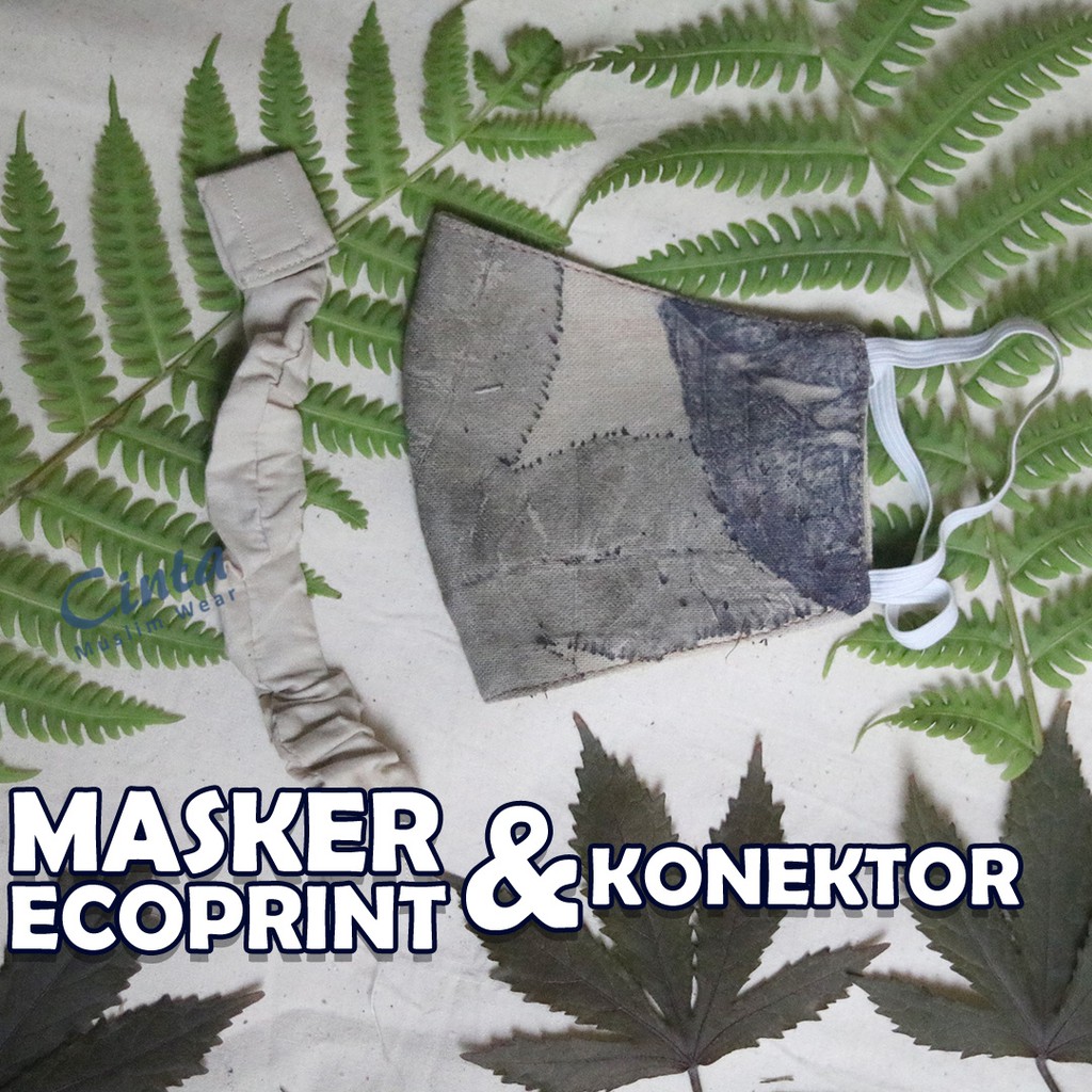 Masker Kain Ecoprint Masker Konektor Paket Tas Hand Sanitizer Fashion