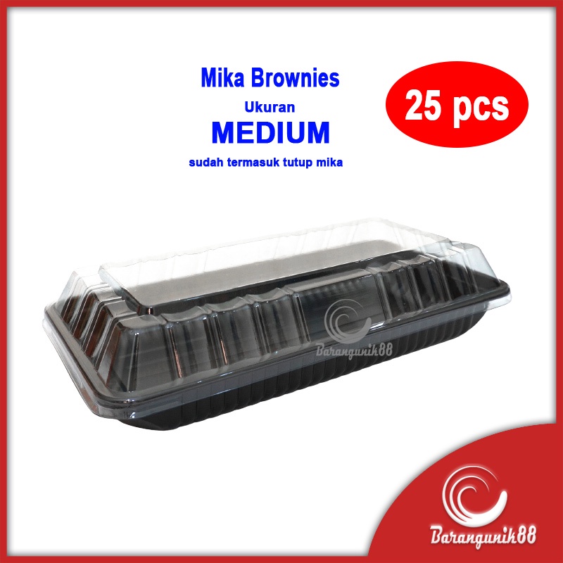 [25 pcs] Mika Brownies Medium Lux Food Grade High Quality Kotak Kue Sushi