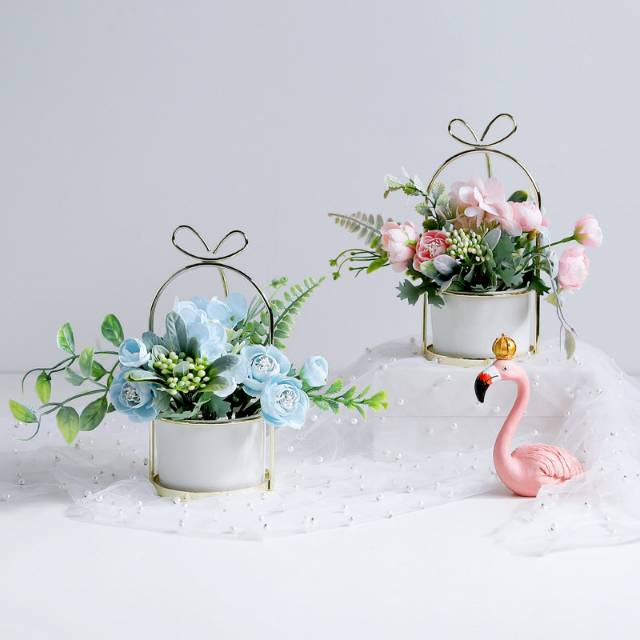  Nordic  flower decoration with pot  pot  bunga  bunga  