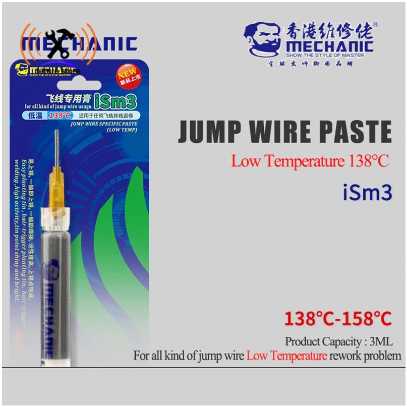 Original Mechanic iSm3 Timah Pasta Cair Jump Wire Paste Low Temp