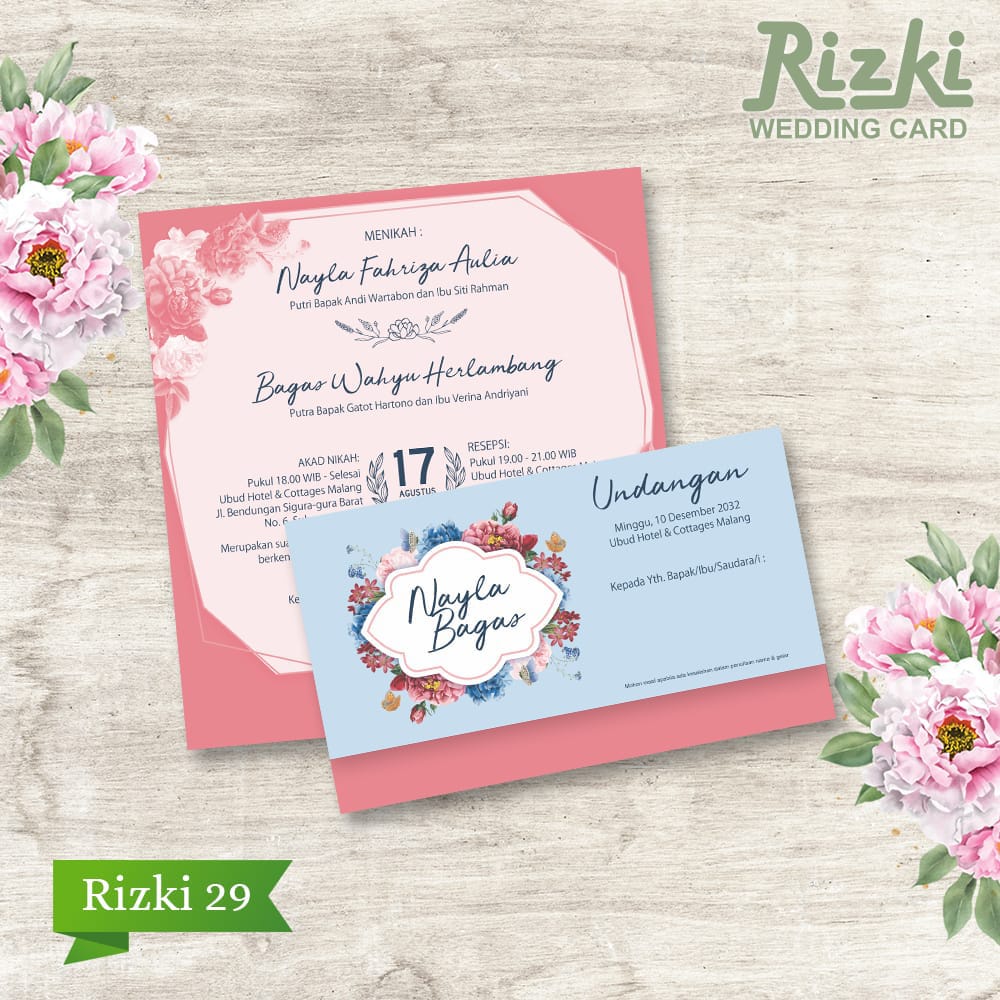 Surat Undangan Pernikahan Murah Mewah Rizki 29