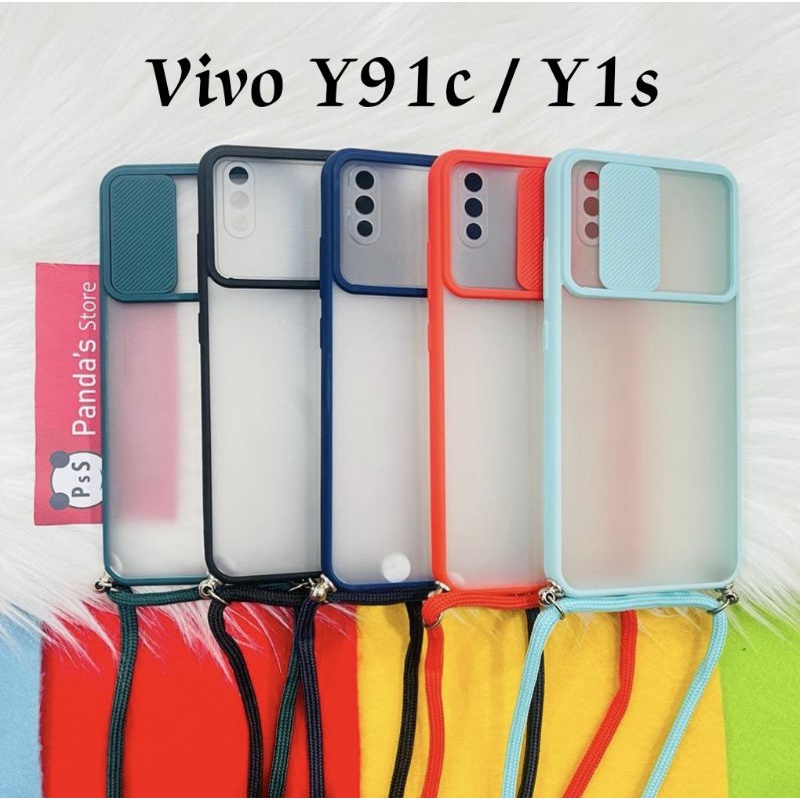 Vivo Y91c, Y1s Softcase dove sliding camera + Tali Laynard [Premium]