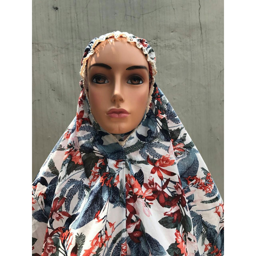 Mukena Katun Jepang Rajut Anggrek AFC Afc