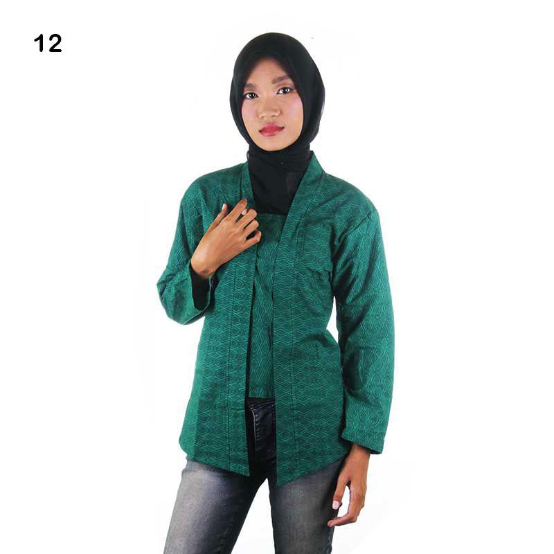 Kebaya Kutubaru Embos Lengan Panjang Dinda - Warna No 12