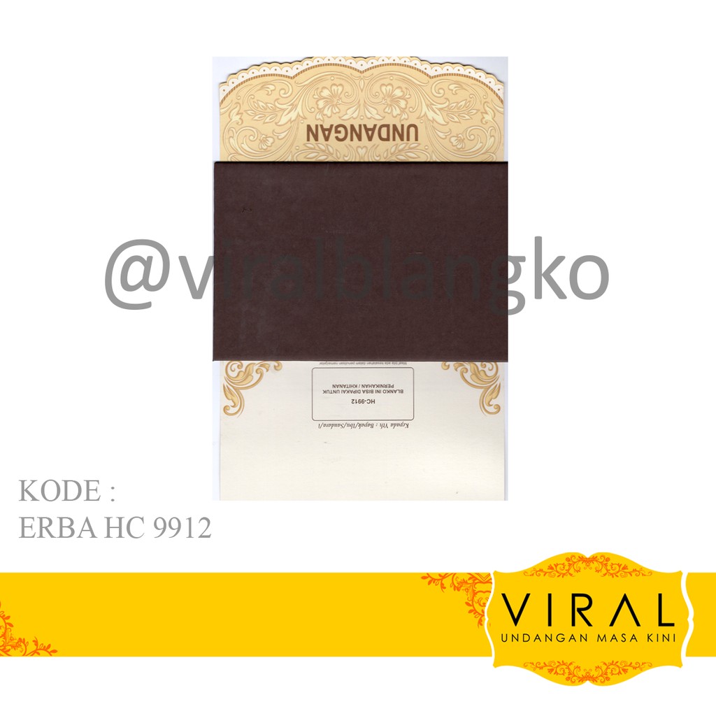Blangko Undangan Erba Hc 9912 Isi 100 Harga Murah Shopee
