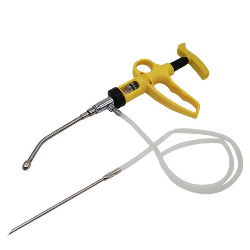 alat cekok otomatis kambing domba sapi babi kuda  drench gun spuit Syringe suntikan otomatis jarum besar -suntikan sapi otomatis terus menerus