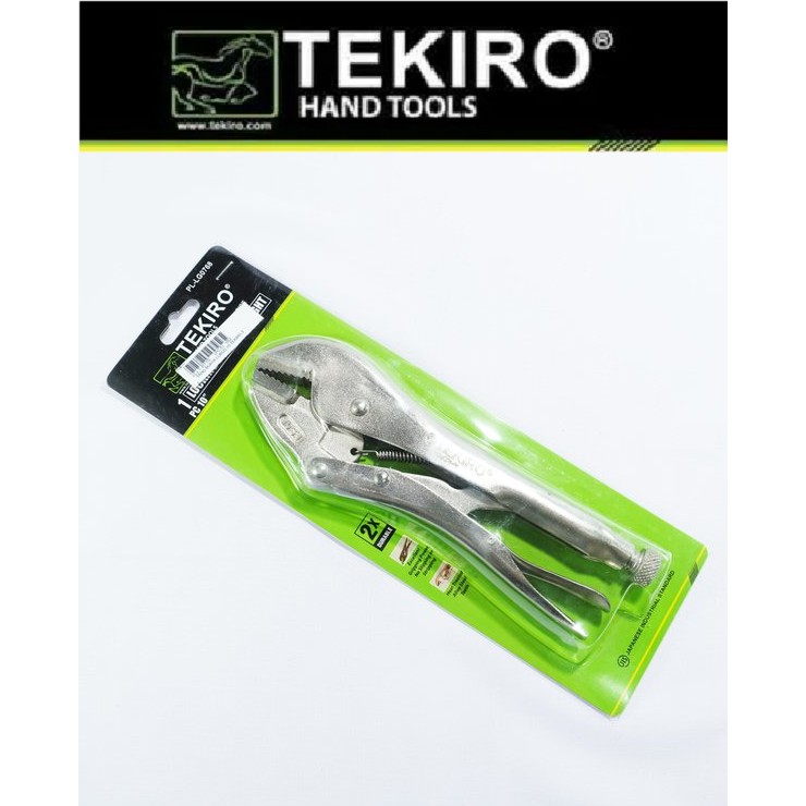 TEKIRO Tang Buaya Lurus 10 inchi / Locking Grip Pliers Curved 10&quot; 10inch / Tang Jepit Buaya Lurus