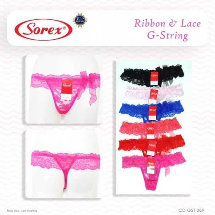 ready celana dalam g string sorex 089 ribbon lace g sting
