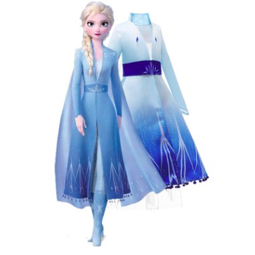 Kostum cosplay dress princess elsa anak frozen dress gaun elsa anak