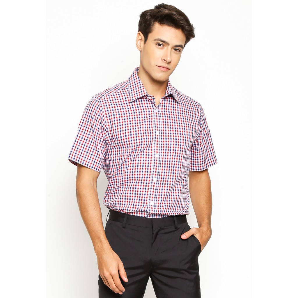 VAN HEUSEN Kemeja Pria Lengan Pendek - U-XLM206-Q5