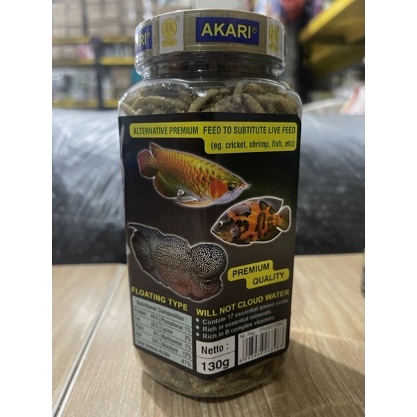 AKARI RED MAGGOT / MAGGOT PRO PELET IKAN ARWANA LOUHAN